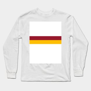 Motherwell Retro 1958 White Amber Claret Bars Long Sleeve T-Shirt